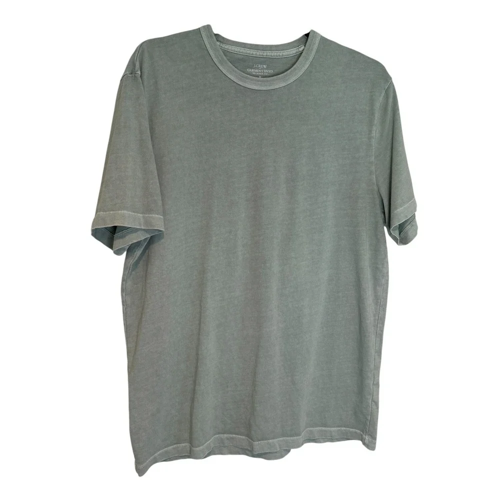 J.Crew Mens Garment Dyed Relaxed Fit T-Shirt Sage Green BZ136 Size M